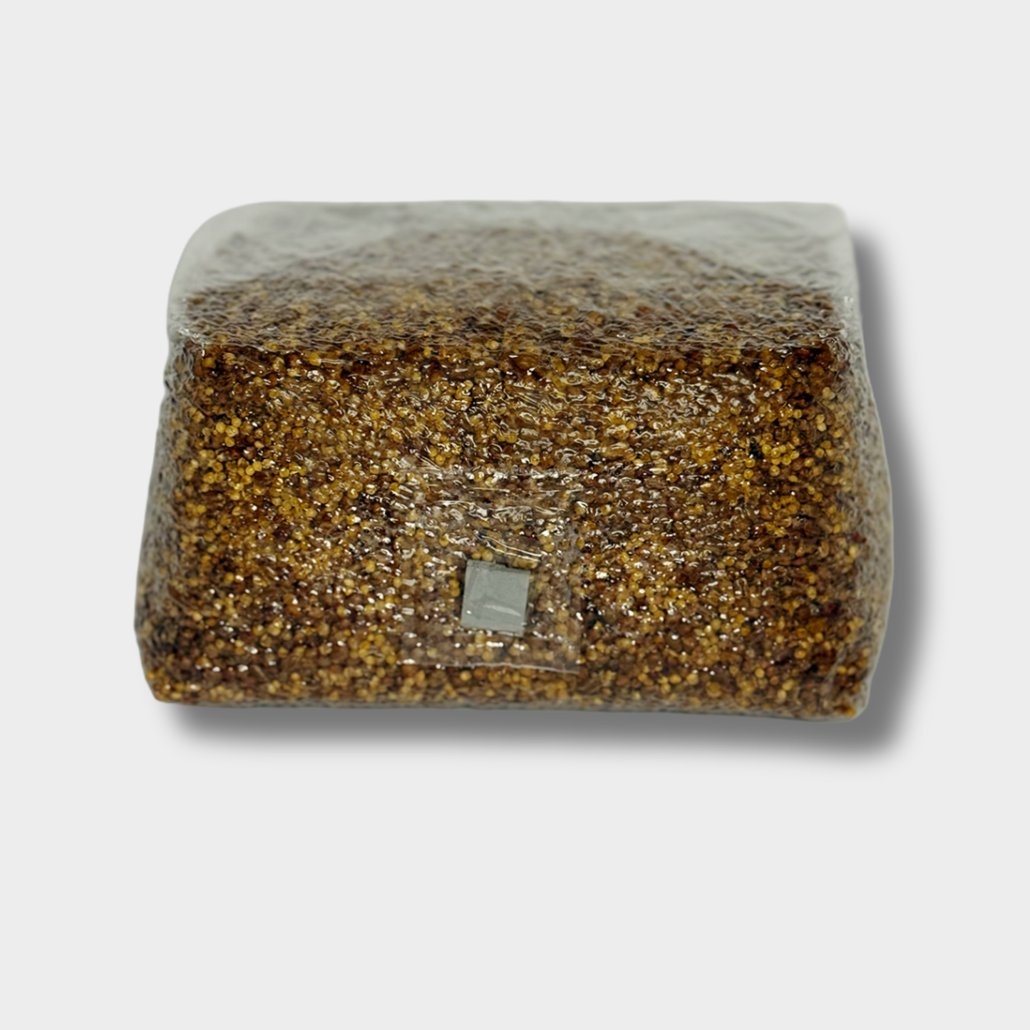 Sterilized grain spawn bag for mushroom cultivation with 4-grain blend and injection port